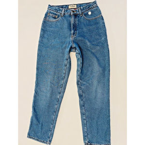 L. L. Bean Women's Blue Jeans Size 8 Regular Fully Lined With Red Fleece